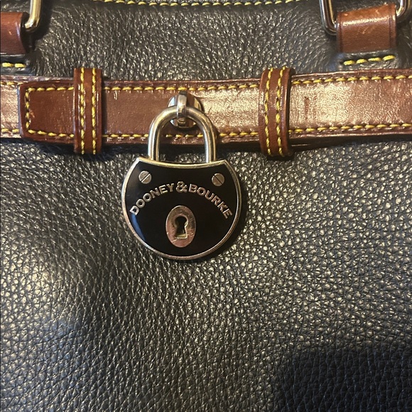 Dooney & Bourke Black and Brown Leather Bag - Picture 2 of 9